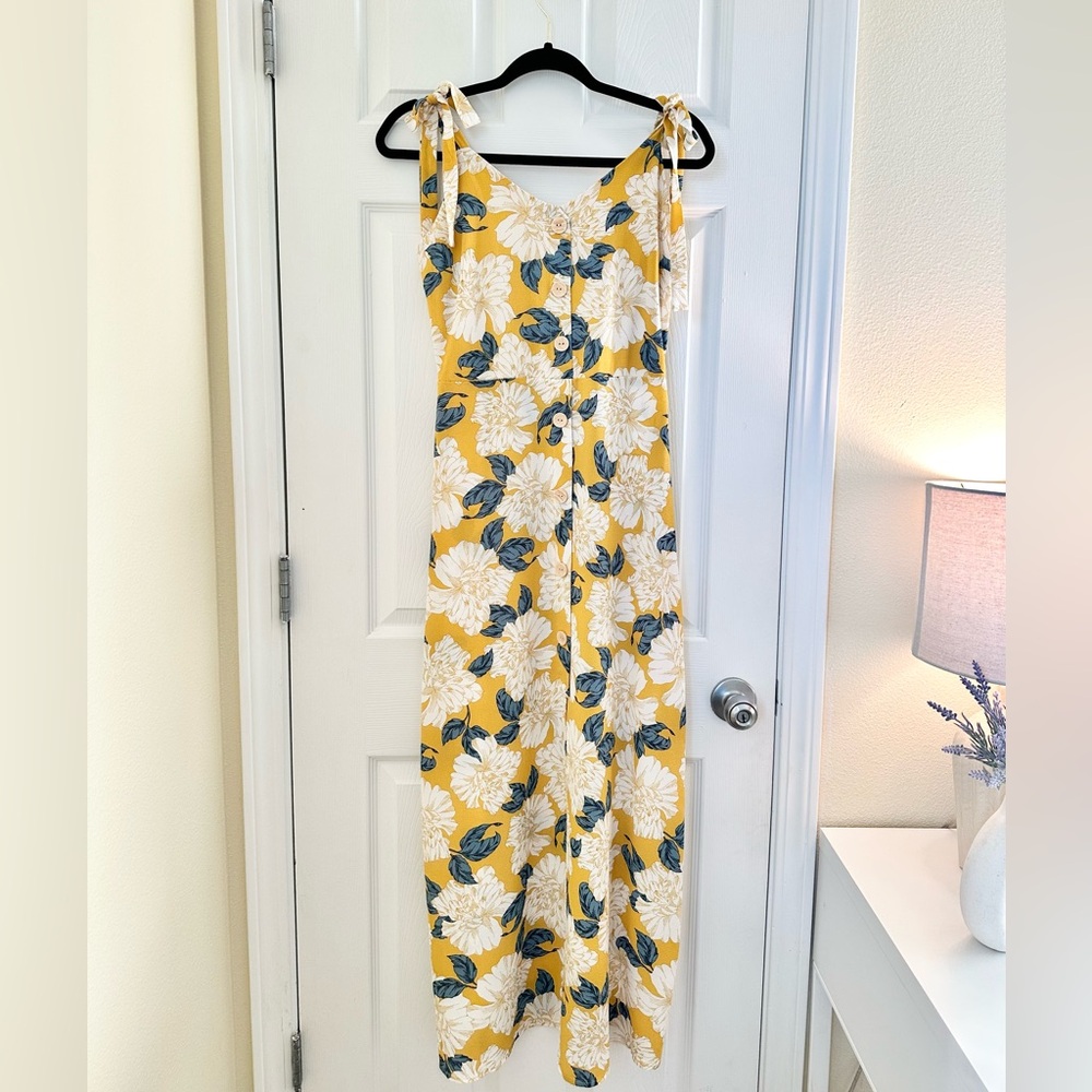 Monteau Yellow and Blue Floral Dress